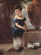 Francesco Hayez Portrait of Don Giulio Vigoni as a Child oil painting on canvas